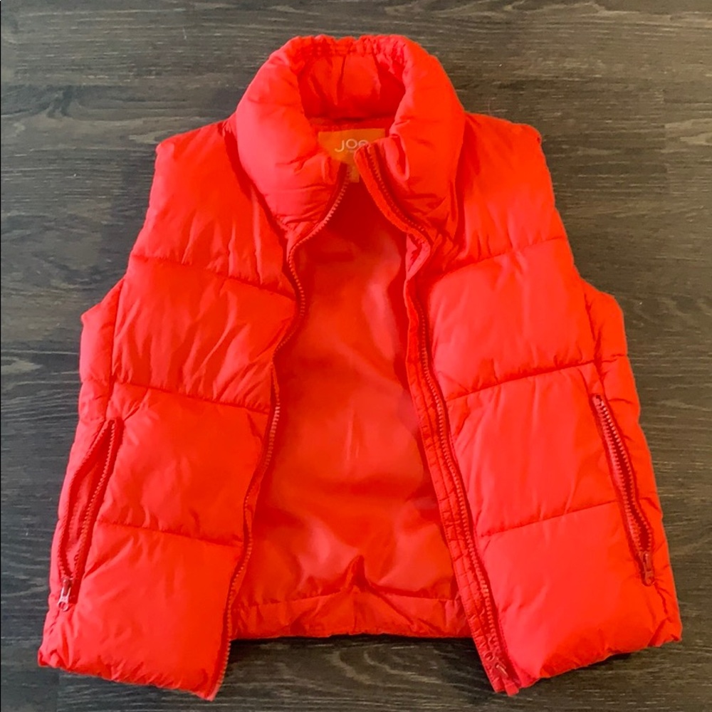 Joes fresh redy orange puffer vest